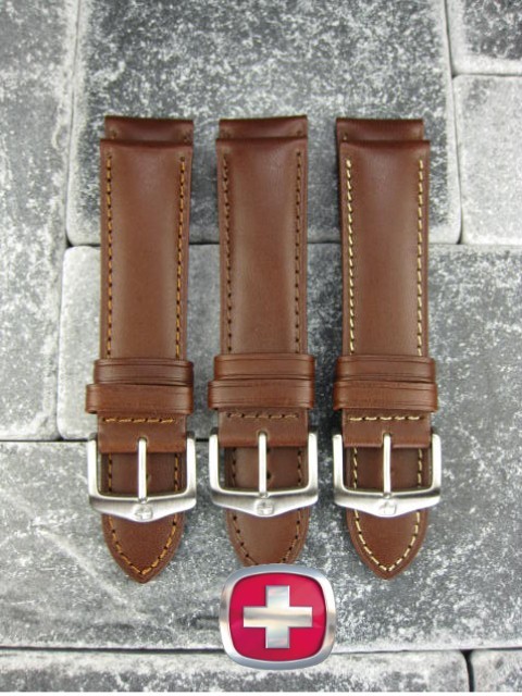 20mm Dark Brown CALF LEATHER STRAP CAVALRY Watch BAND VICTORINOX SWISS ARMY II