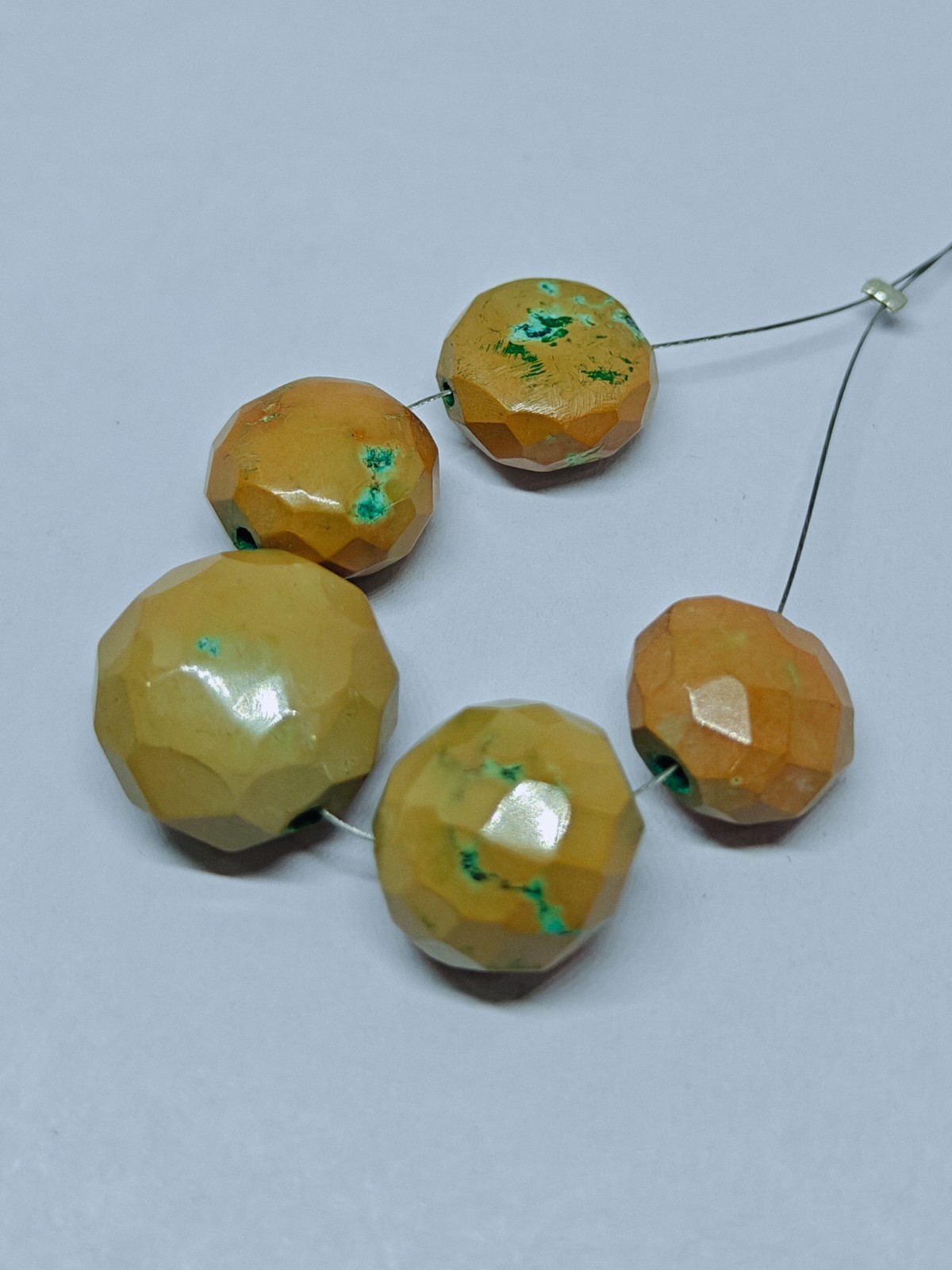 Turquoise Faceted Rondelle Beads Natural Gemstone Spacer Beads Jewelry Making.