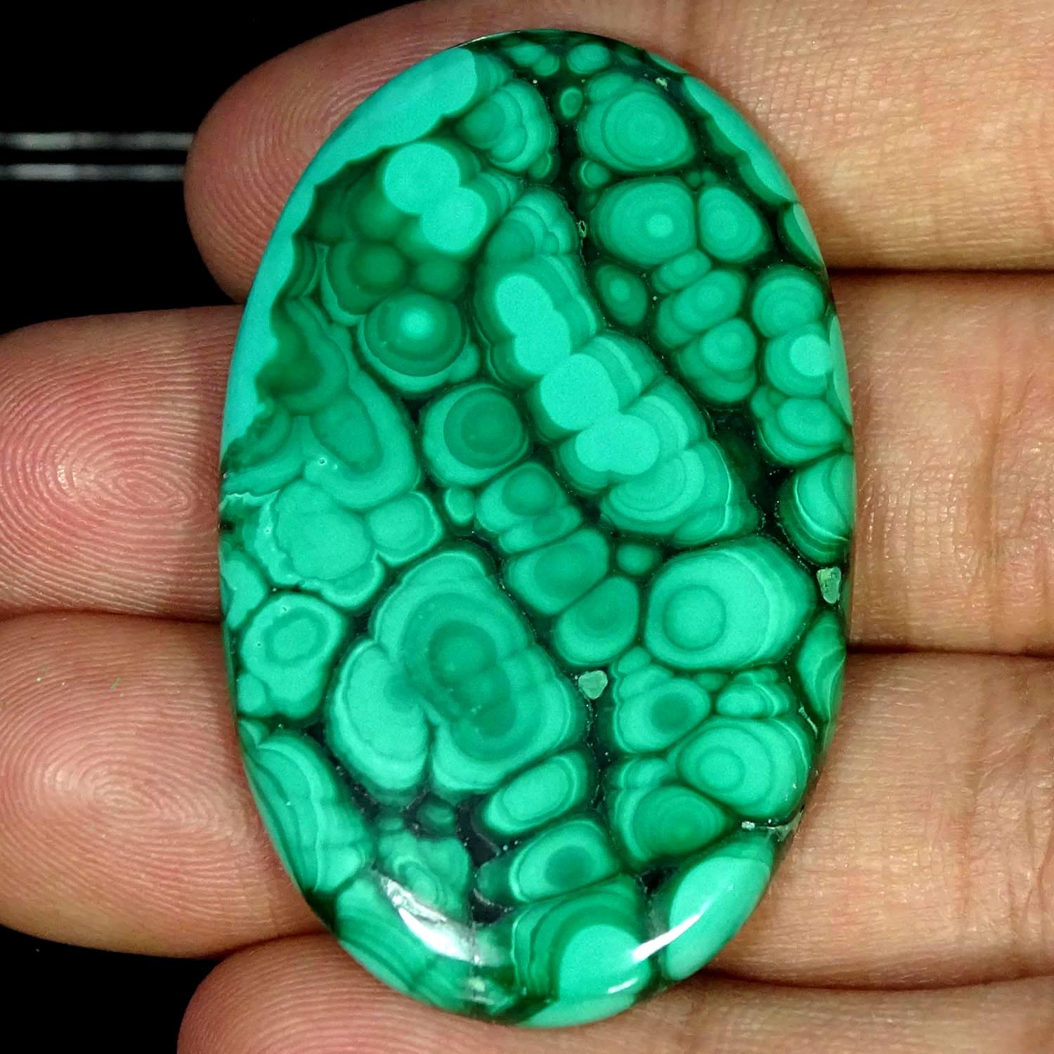 99.20Cts 100% Natural Designer Malachite Oval Cabochon Gemstone 29X48X6MM