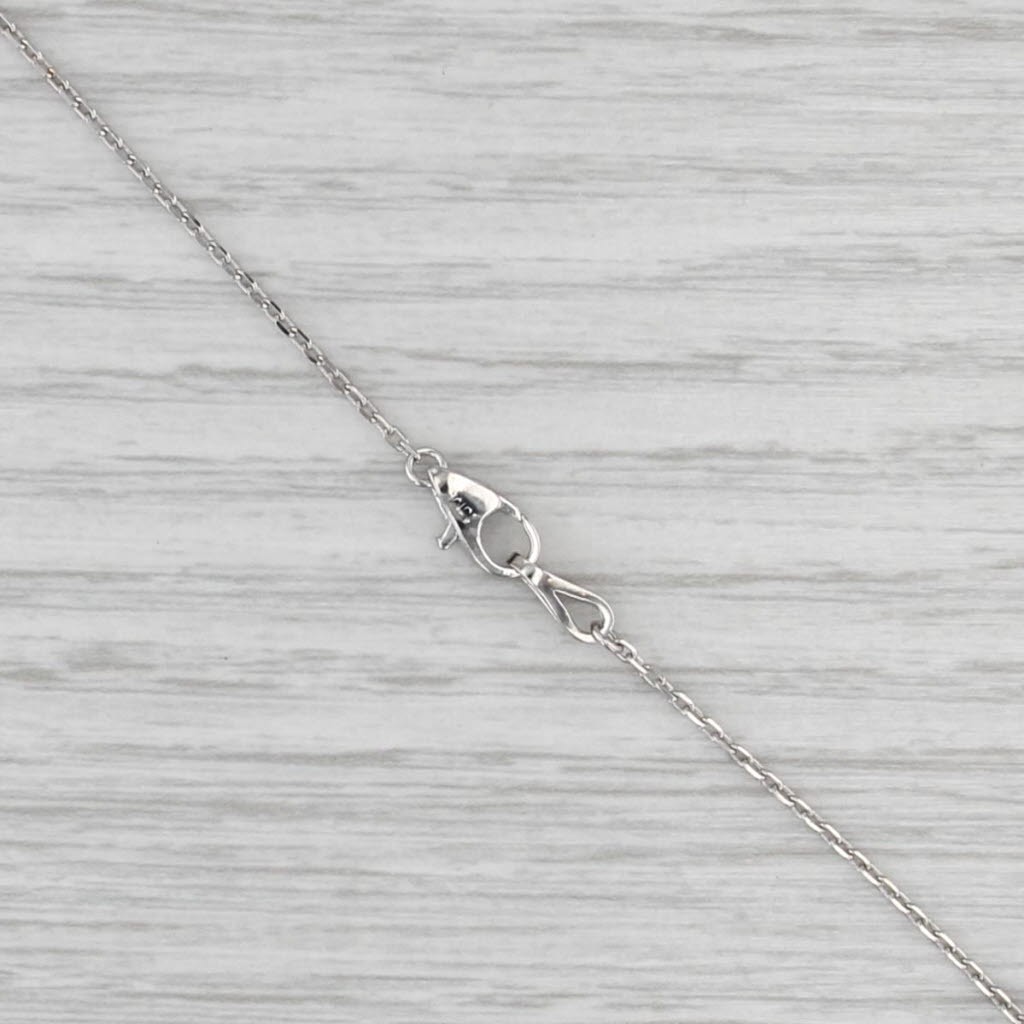 0.45ctw Diamonds by the Yard Flower Pendant Station Necklace 14k White Gold 18″