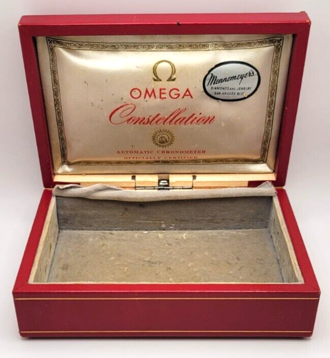 Vintage Omega Constellation Watch Box. 6 1/2″ X 4 3/7″ X 2 1/2″