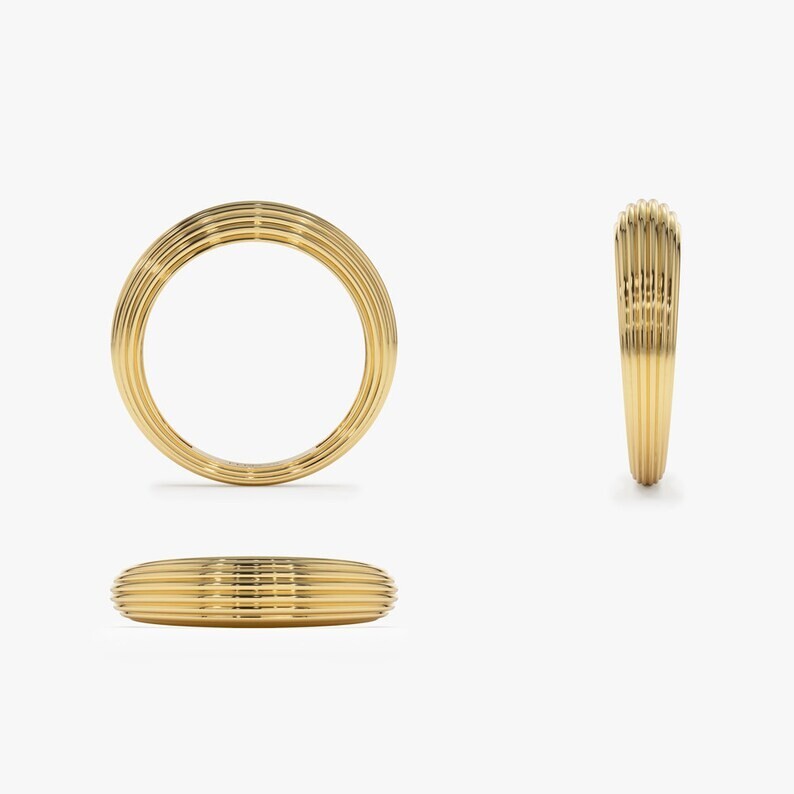 Gold Pinky Ring14k Solid Gold Minimalist Wave Signet Ring Dainty Signet Ring