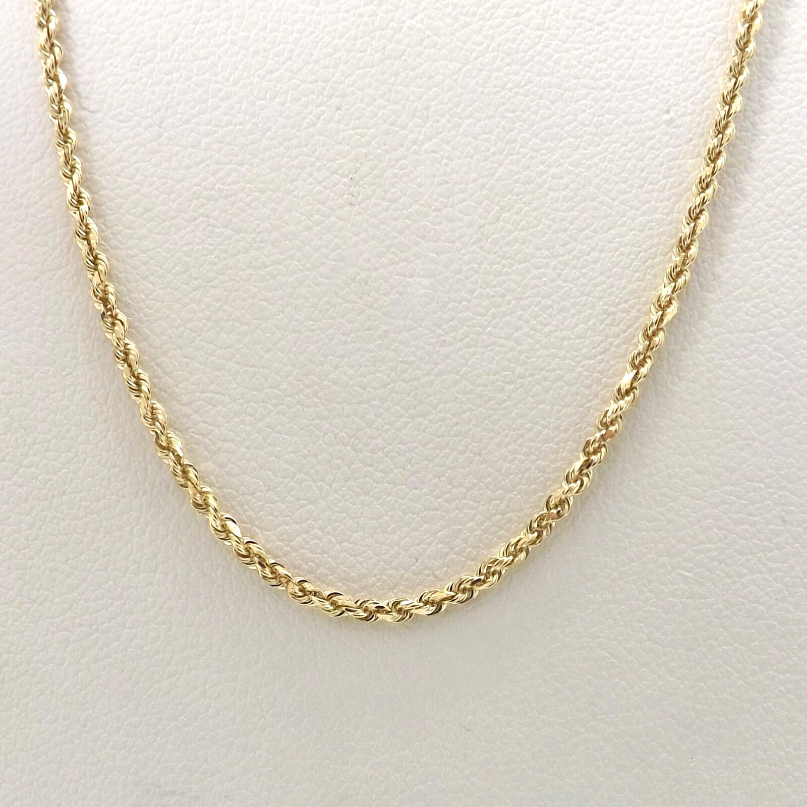 14k Gold Rope Link Pendant Chain Necklace 30in Long Slip On New ~may test 13k