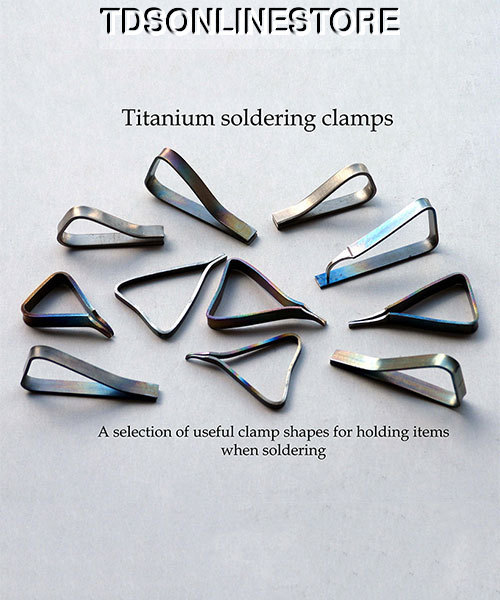 Titanium Clamps for Soldering Package of 10 Pieces