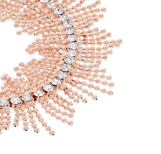 Rhinestone Fringe Bracelet, Color: Rose Gold Tone, Size: One Size ()