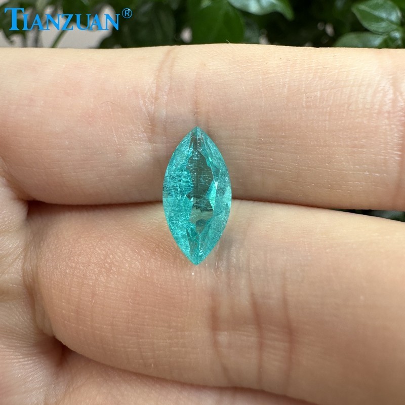 Synthetic YAG Marquise Shape Neon Paraiba Color with inclusions loose Gemstones