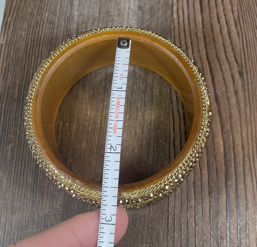 Multicolor Stud & Velvet Bracelet Bangle Mixed Materials 7.75”