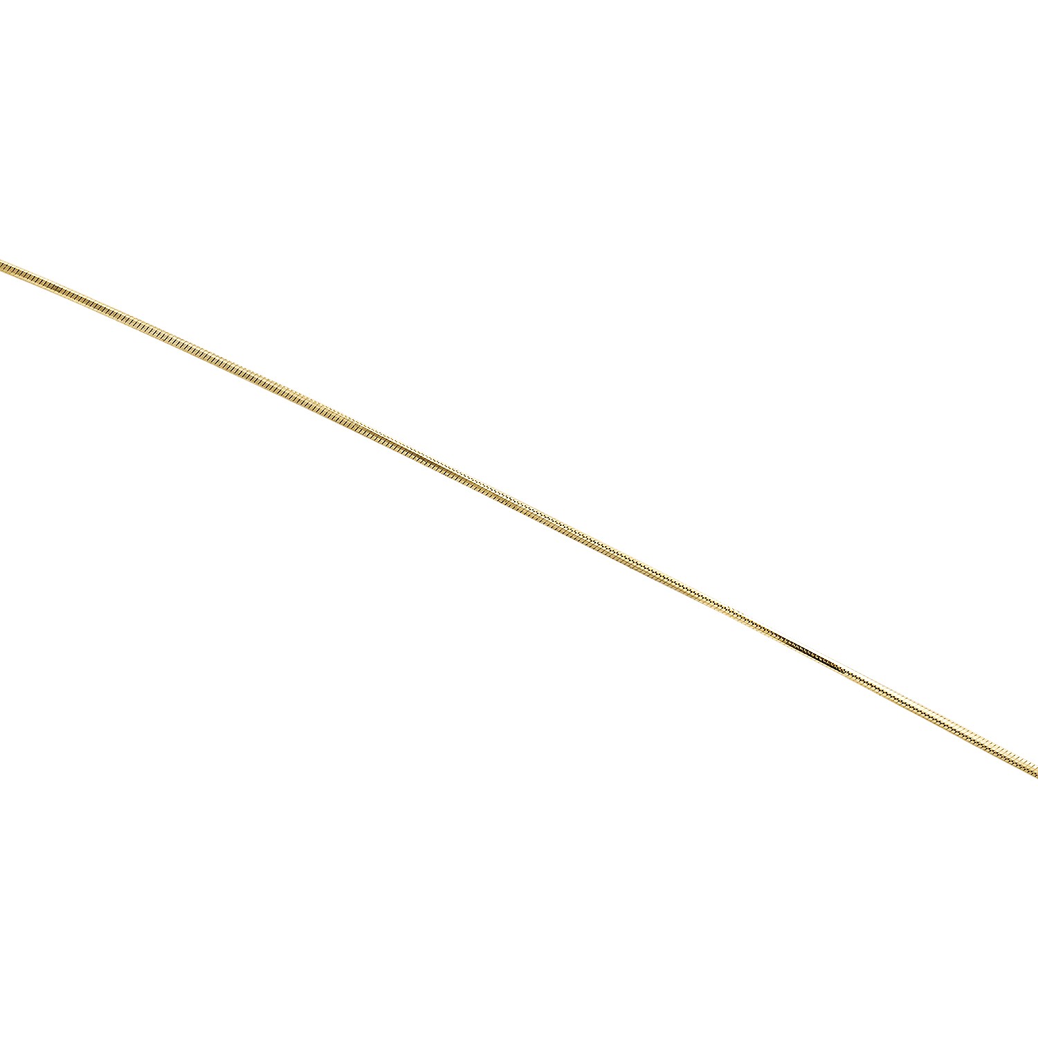 10K Yellow Gold 0.65mm Solid Diamond Cut Round Snake Chain Necklace 16″ – 24″