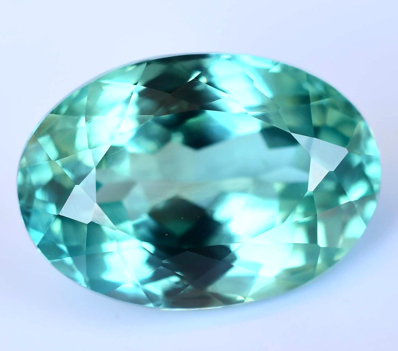 14.30 Ct Natural Bi-Color Parti Sapphire Flawless CERTIFIED Oval Loose Gemstone
