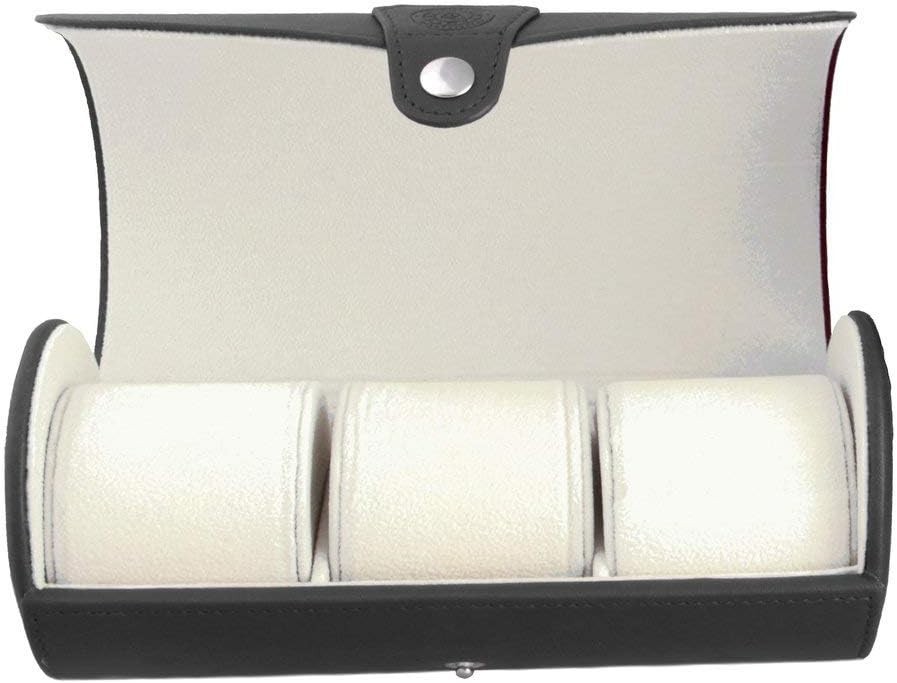 Durable 3-Watch Travel Case Roll – Soft Inner Lining & Polished Finish