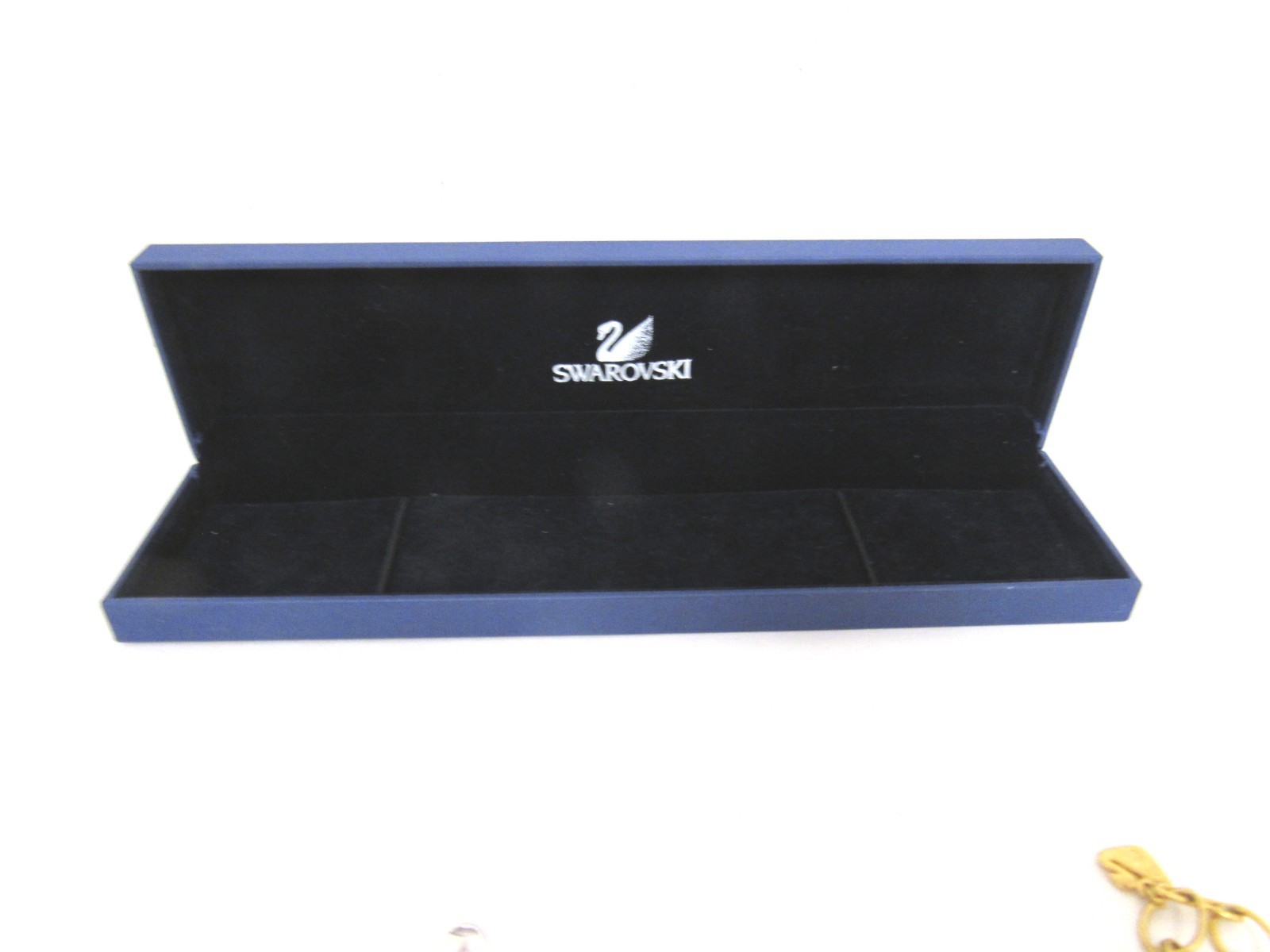 4 pieces Swarovski Crystal Costume Jewelry 1 Bracelet and 3 Necklaces Plus Box