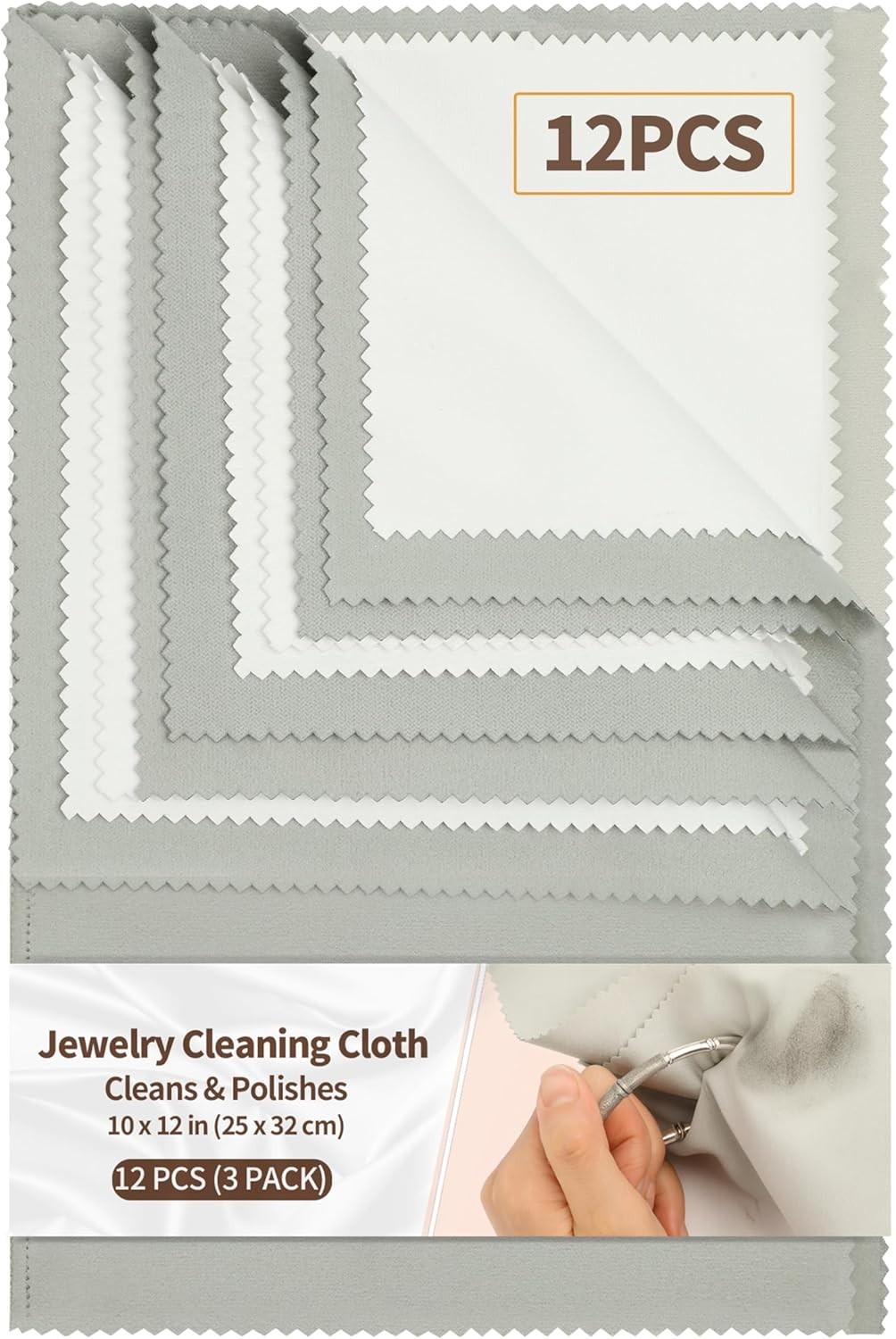 Durable Jewelry Polishing Cloths – 10″ x 12″ Set of 3 for Watches & Coins