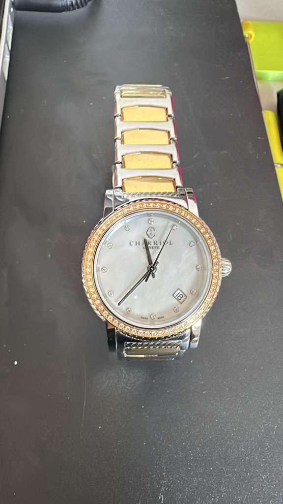 Charriol Parisii 0.40cttw Two Tone Steel MOP Quartz Ladies Watch P33SY2D.921.001