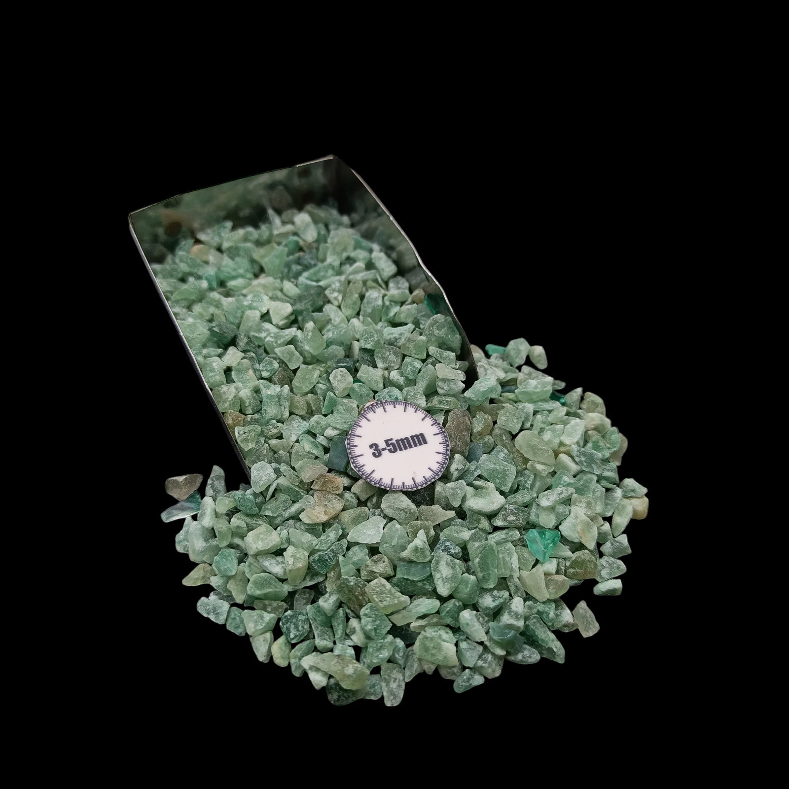 Green Mica Coarse Gemstone 3-5mm for Bottles Home Decor