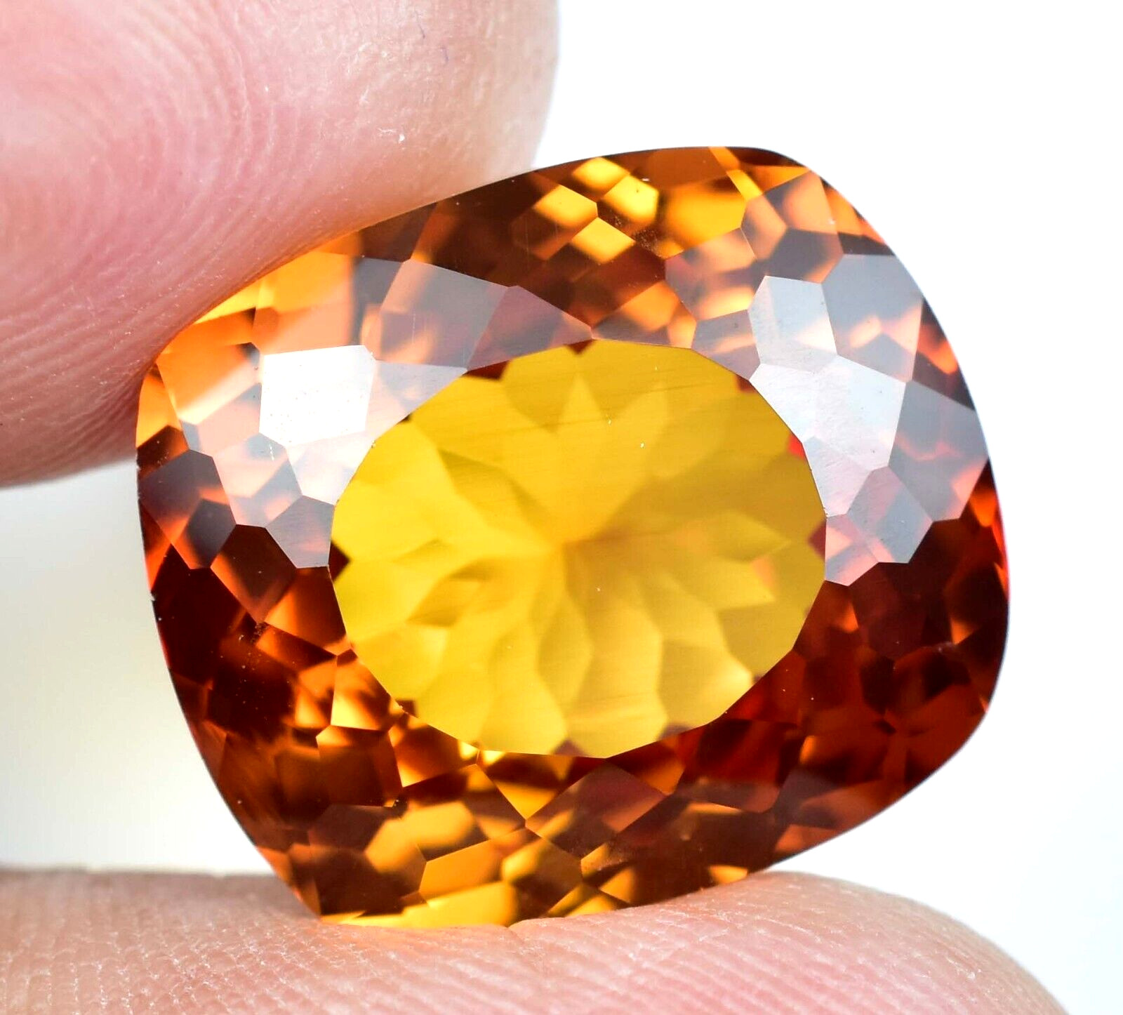 Natural imperial Topaz 18.80 Ct Cushion Stunning Flawless AGL Certified Gemstone