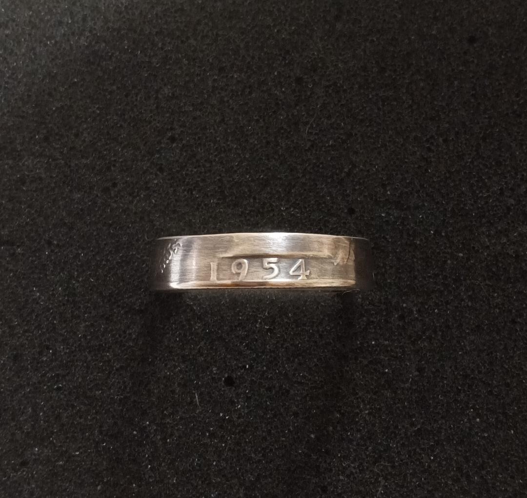 WASHINGTON QUARTER COIN RING. 1950 – 1964. 90% SILVER. CHOOSE YOUR SIZE AND YEAR