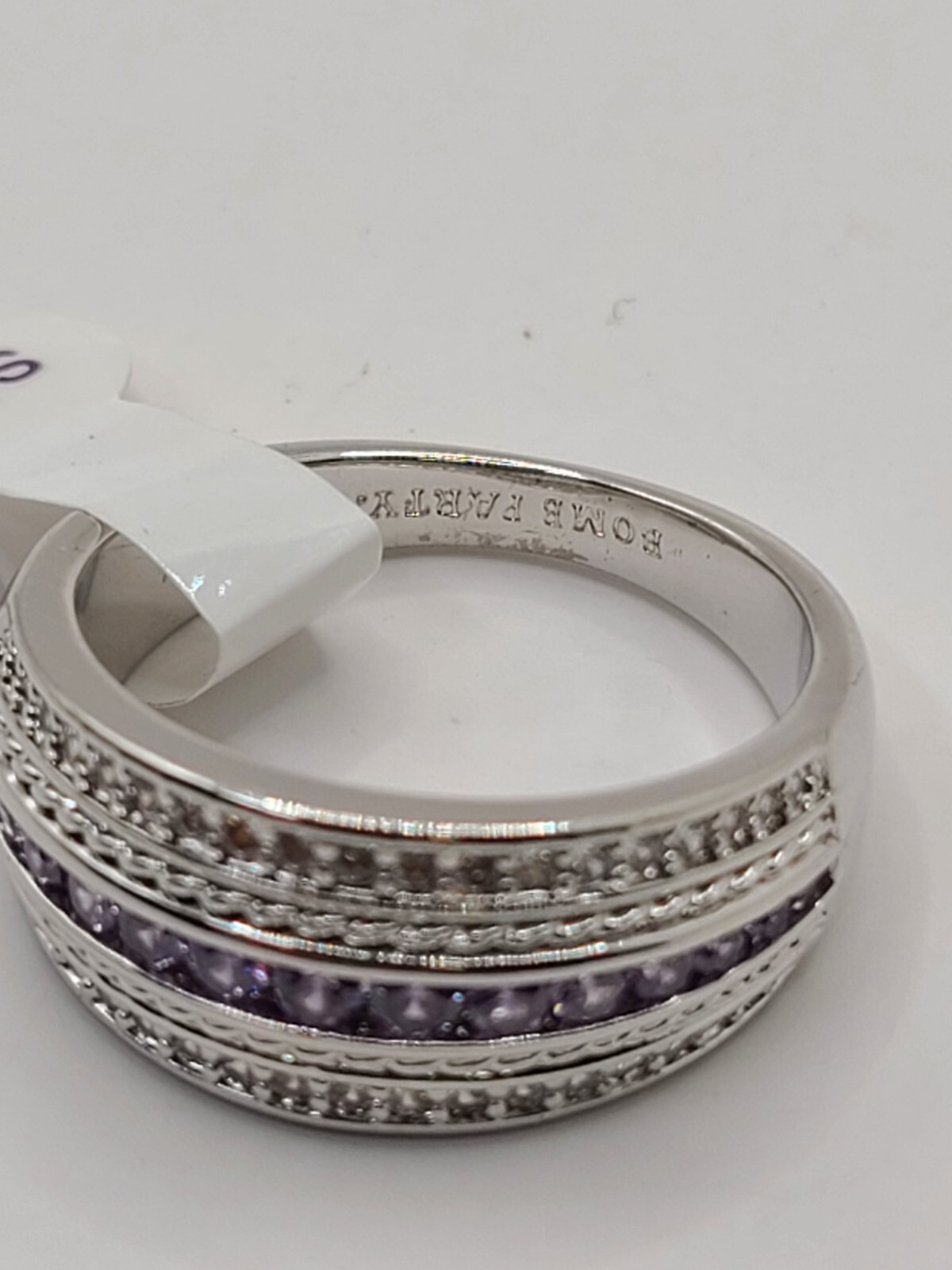 Ring Bomb Party RBP7023 February 2024 Charming Grace Amethyst CZ Ring SZ 9