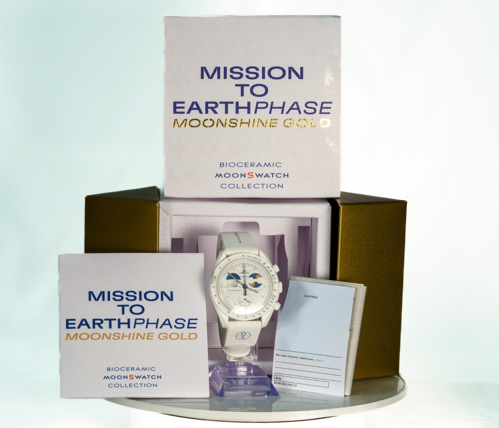 OMEGA x Swatch MoonSwatch Mission to Earthphase Moonshine Gold 42mm White UNWORN