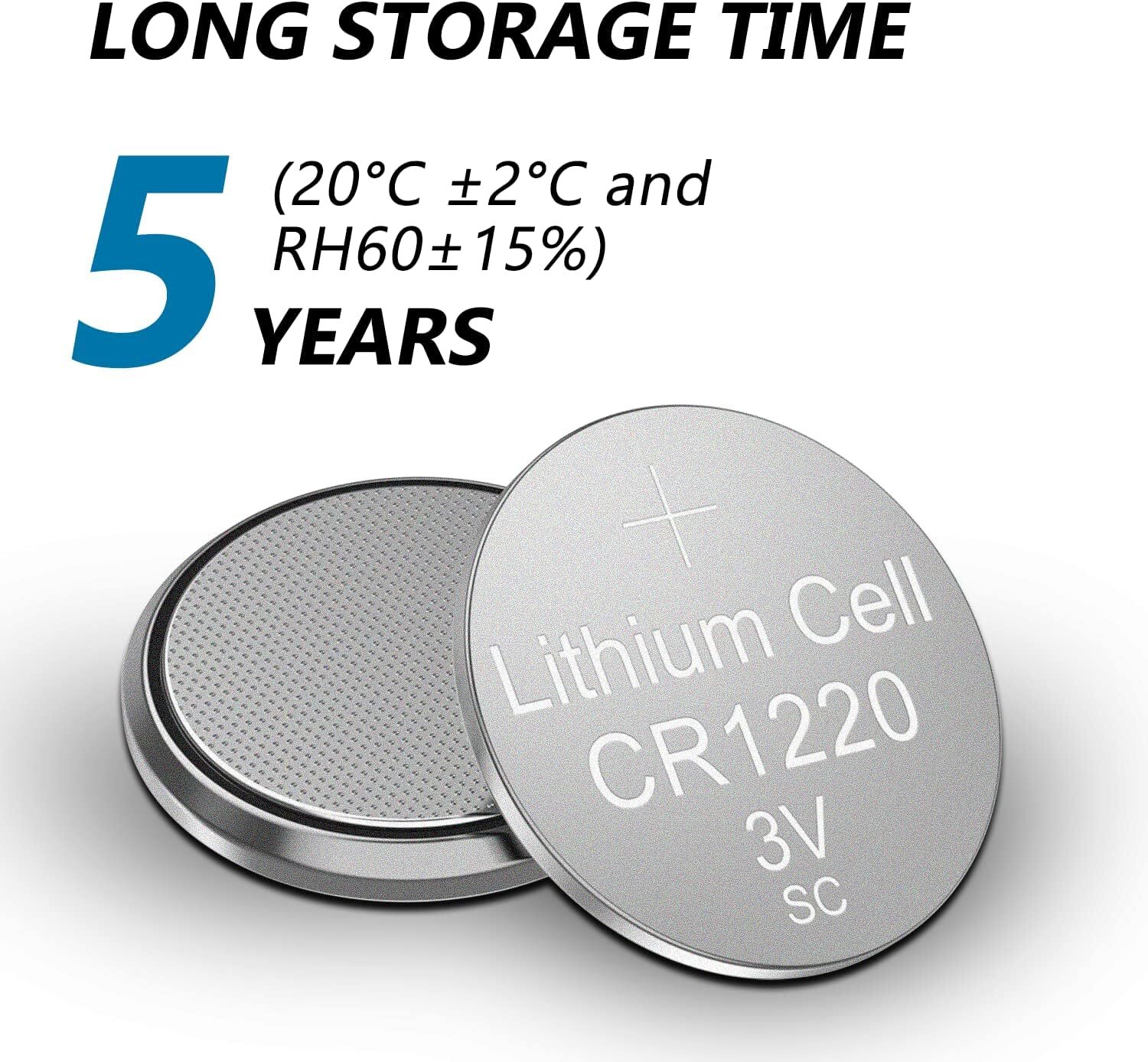 600Pcs New CR1220 3V Li-SOCl2 Batteries KCR1220 5009LC Coin Button Cell PKCELL