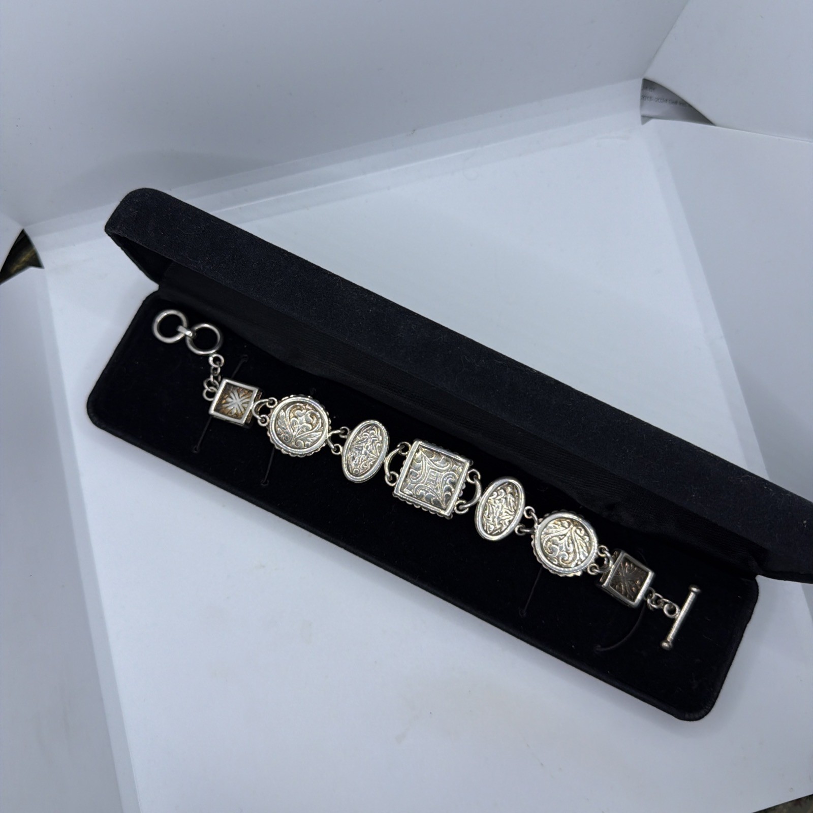 WK Whitney Kelly 925 China Sterling Silver Jasper & Multi Gemstone Bracelet