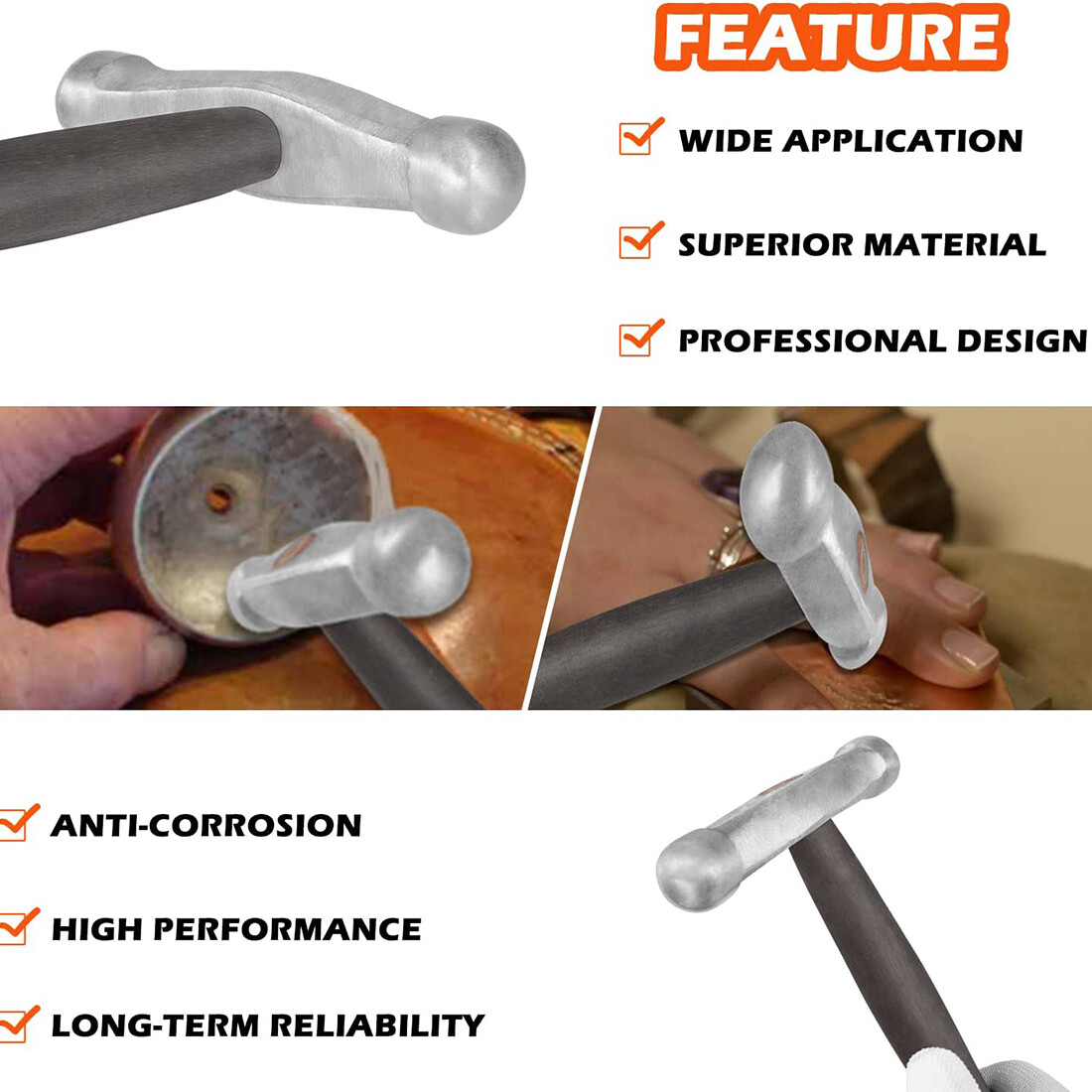 Jeweler Ball End Doming Gold Silversmith Blacksmith Anvil Hammer Jewelry Hammer