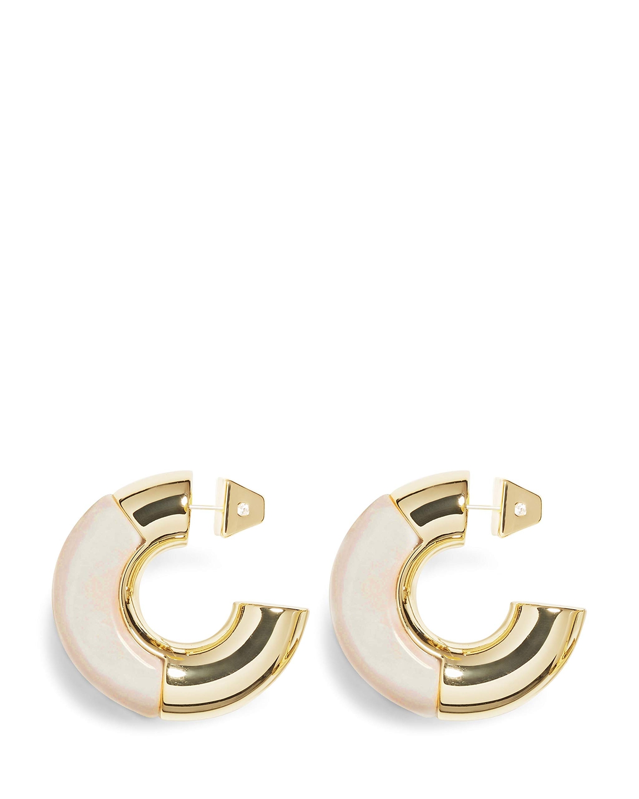 Vince Camuto 301358 Recon Post Hoops, gold/himalayan salt, small (VJ-404611)