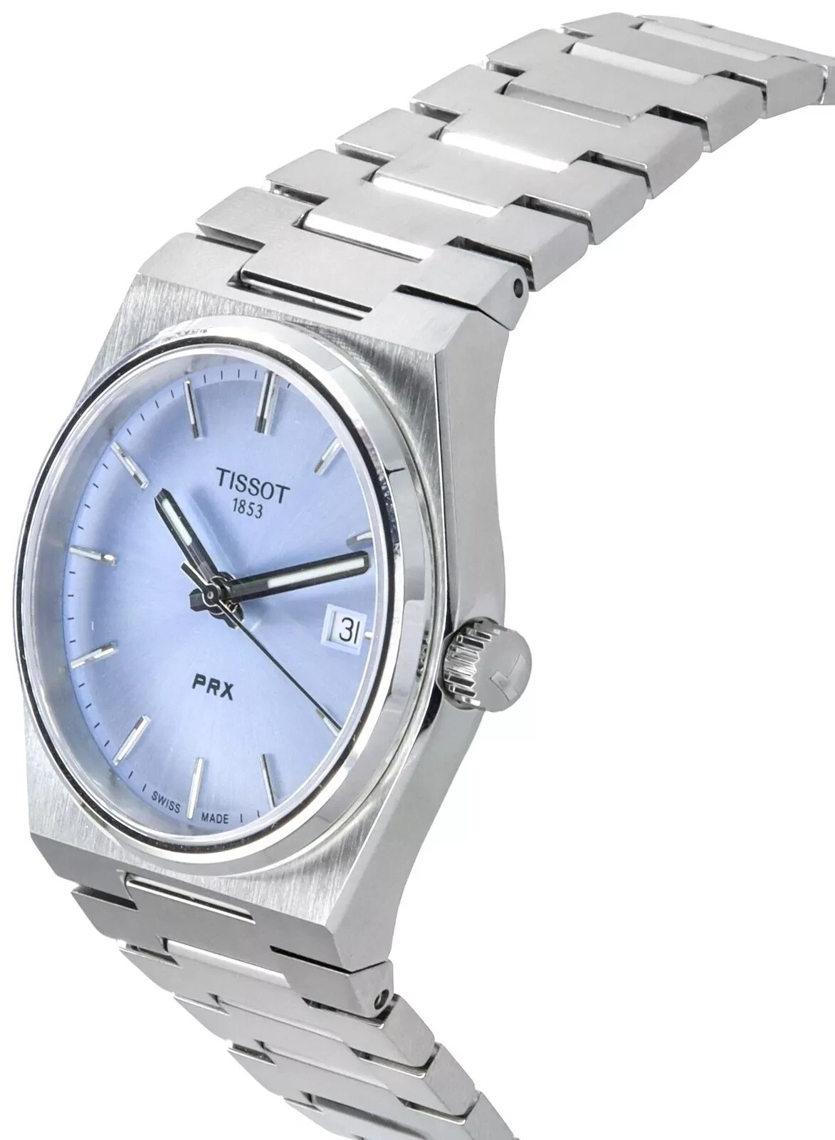 Tissot PRX Quartz Light Blue Dial Ladies Watch T137.210.11.351.00 New Boxed