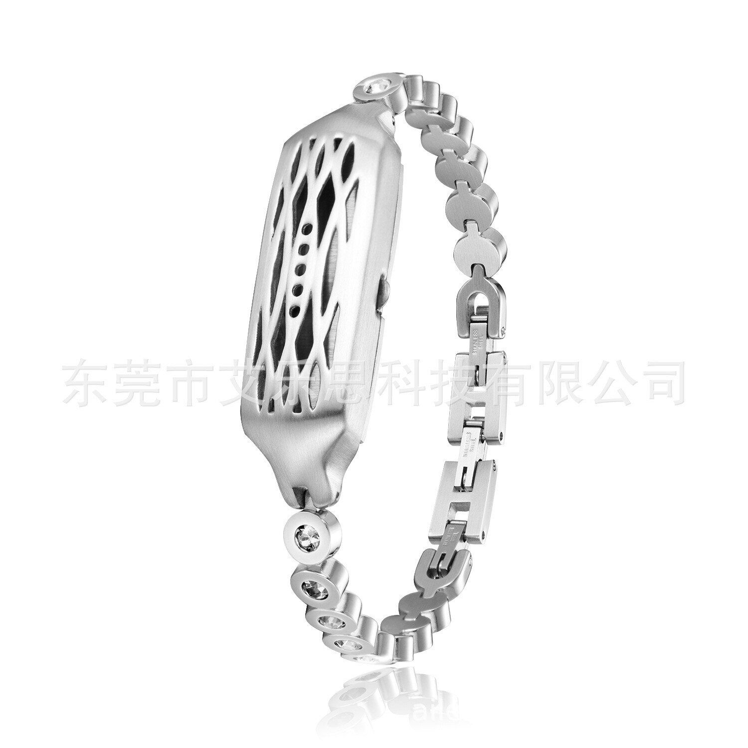 Stainless Steel Metal Rhinestone Watch Band Bracelet for Fitbit Flex 2 Holder