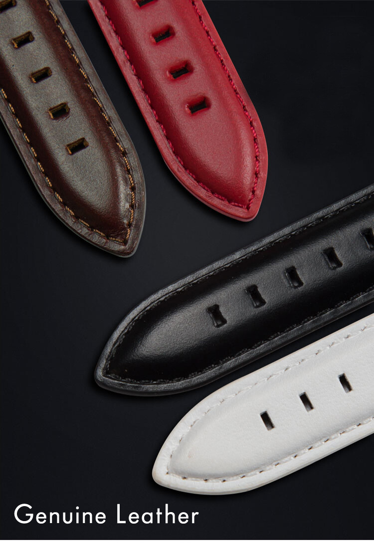 Crocodile Grain Genuine Leather Watch Strap Cowhide Wrist Band 14 16 18 20 22mm