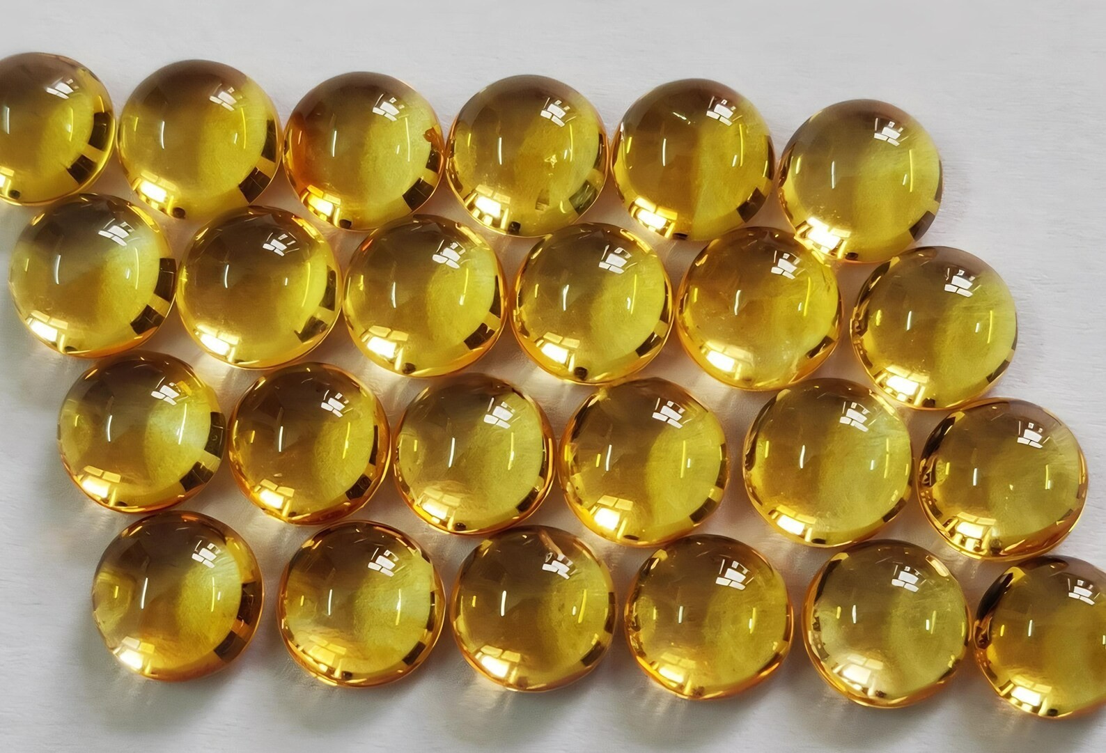 Natural Citrine Round Cabochon AAA Gold Gemstone Loose Stone 6mm-12mm Lot