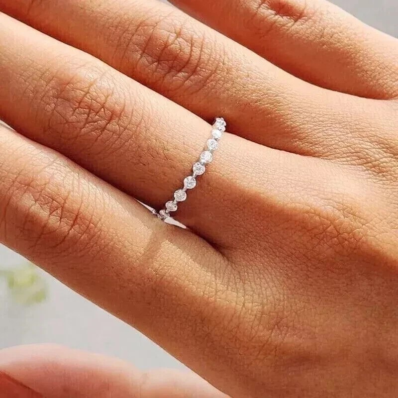 Round 0.25mm Lab Grown Diamond Wedding Engagement Ring 10CK White Gold