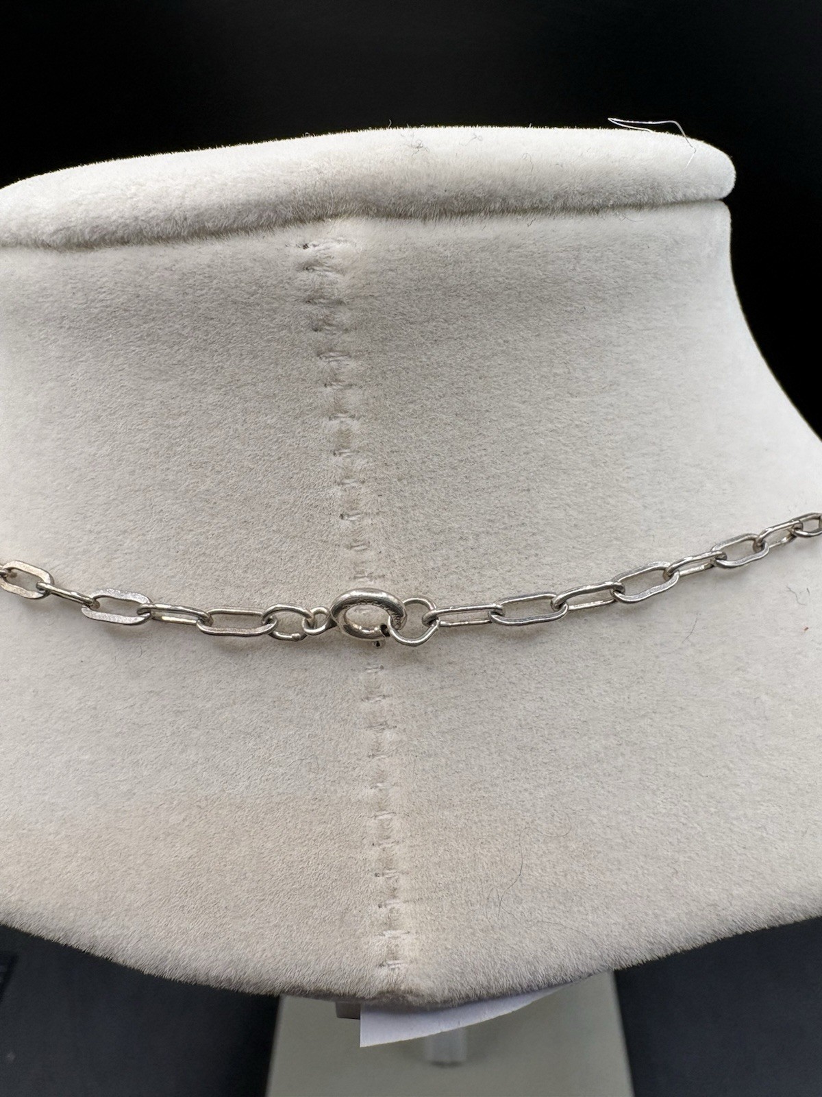 Vintage 20” Sterling Silver Paperclip Link Chain Necklace Estate 925