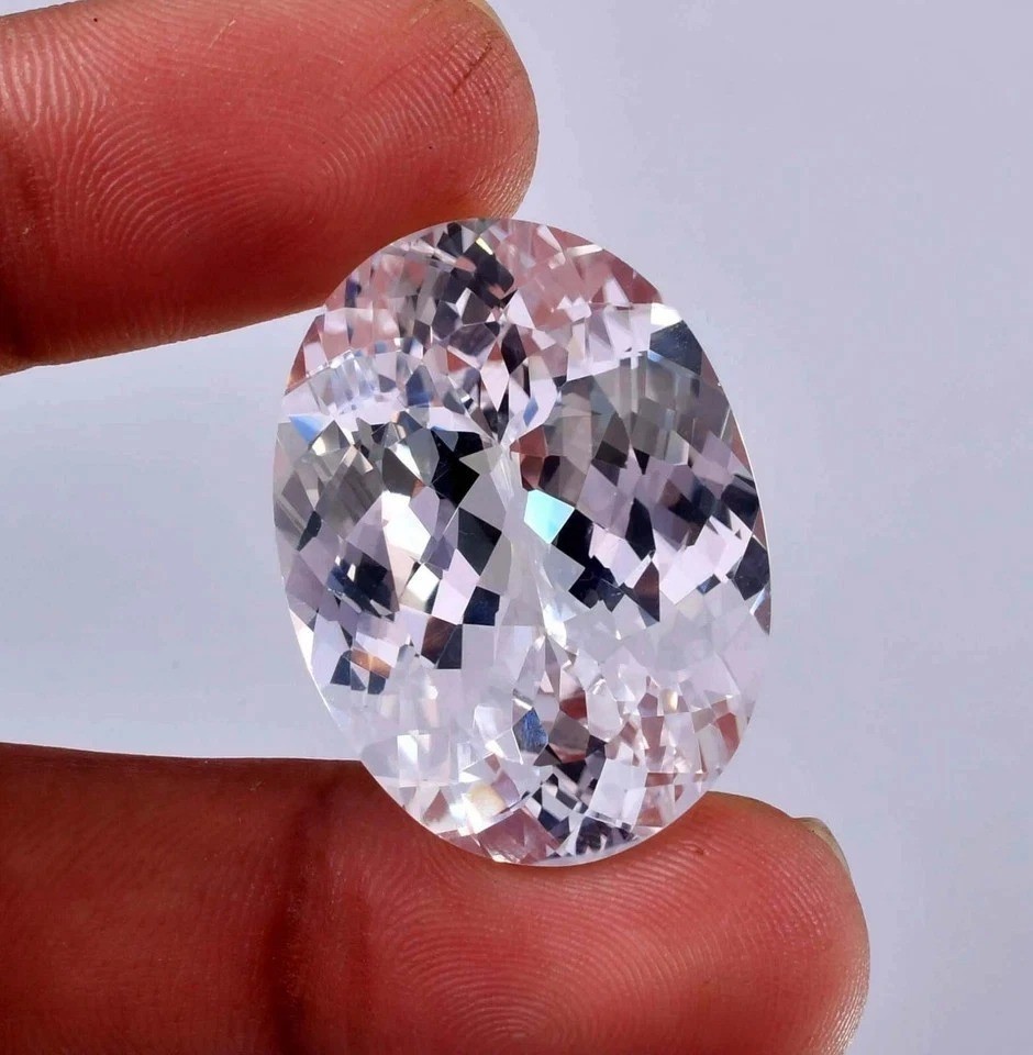 Stunning Natural White Sapphire 20-22 CT Oval Cut EGL Certified Gemstone Montana