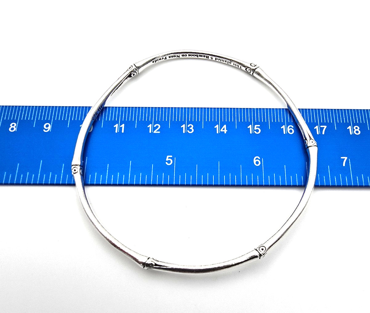 John Hardy Sterling Silver “This Planted 5 Bamboos” Bangle Bracelet
