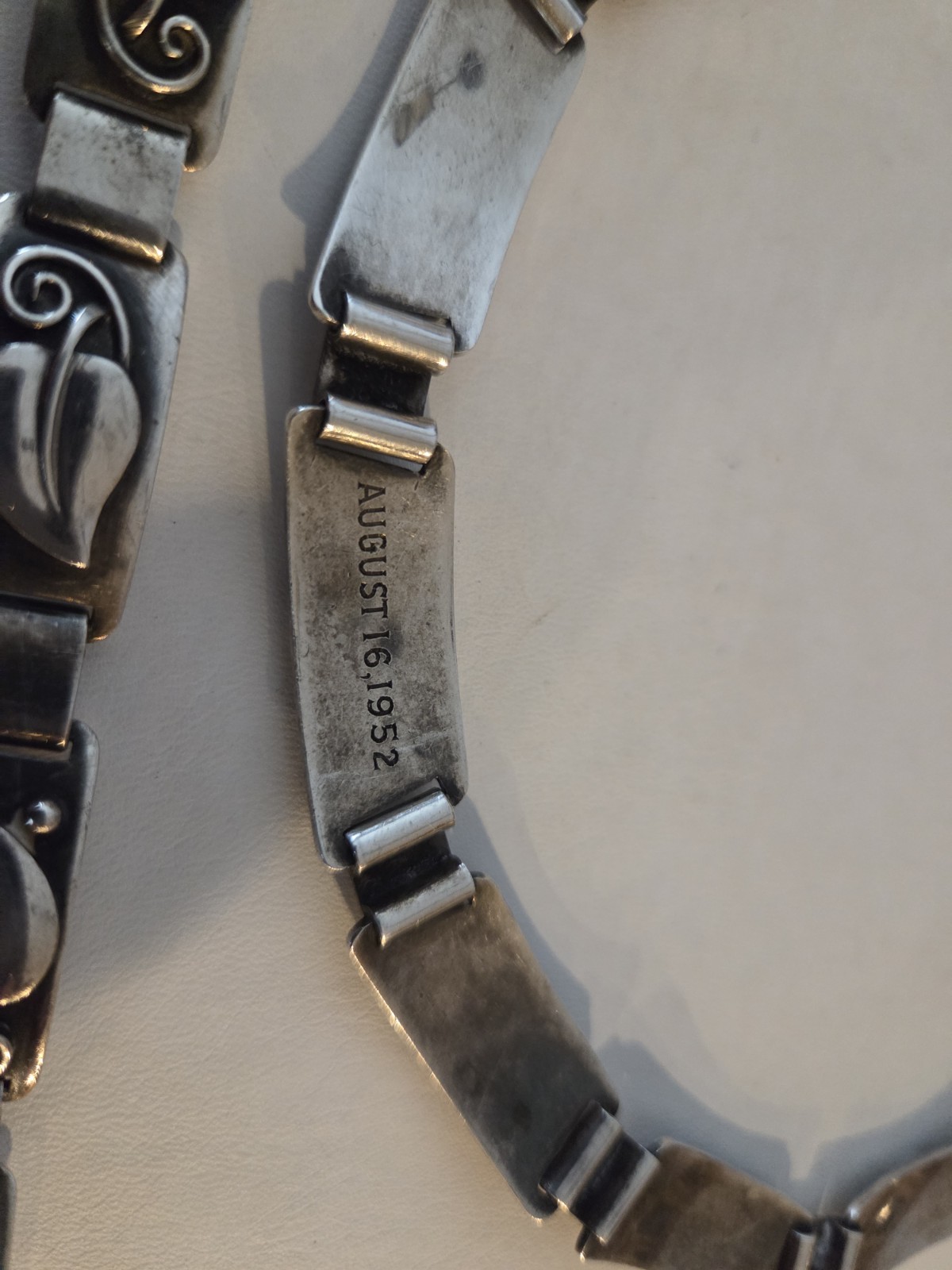 Laurence Foss Sterling Silver Necklace and Bracelet Set 95 Grams #450