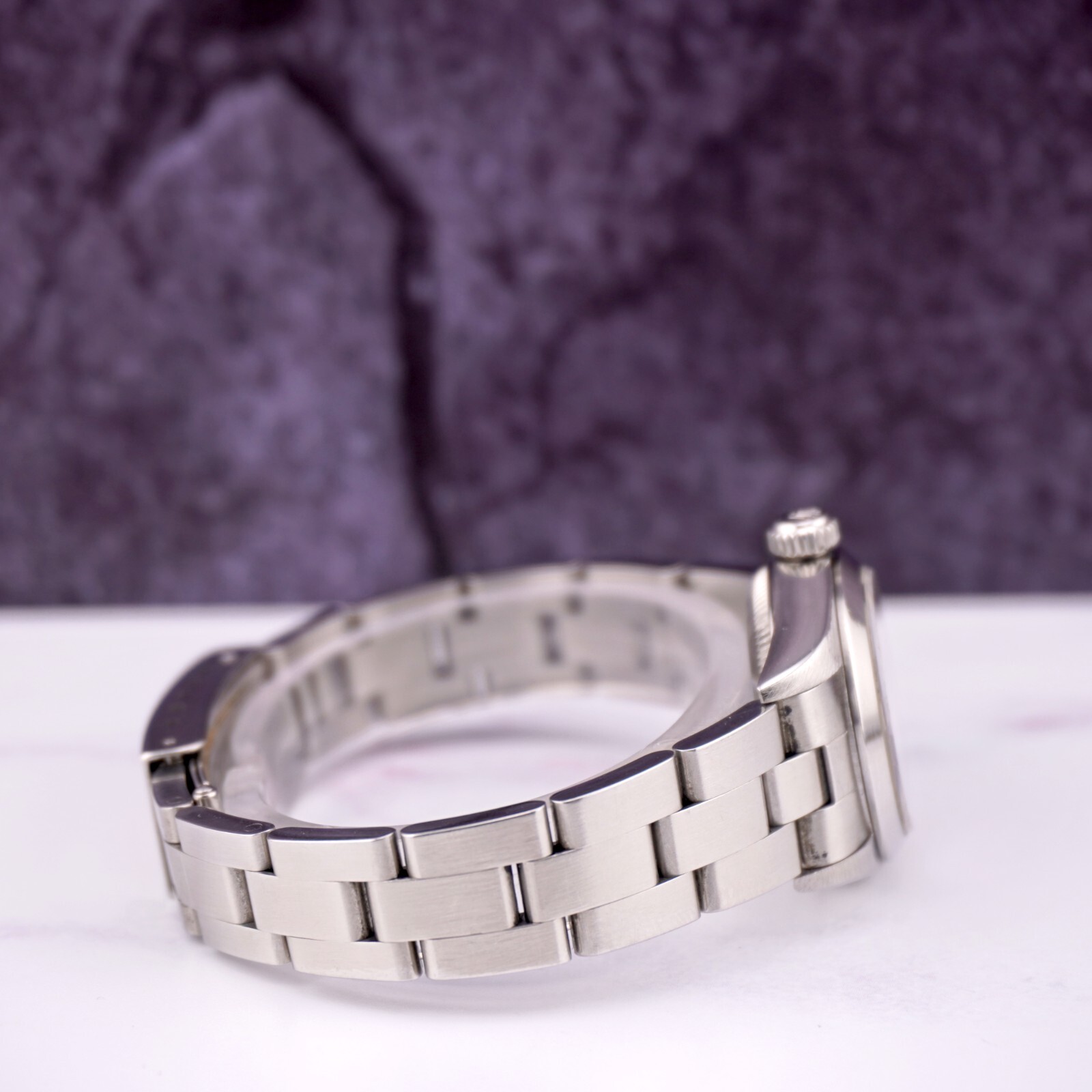Rolex Oyster Perpetual 25mm Steel White MOP Diamond Smooth Oyster Ladies Watch