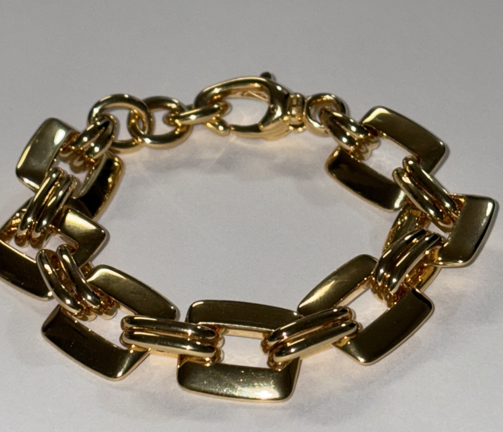 MILOR ITALY 14K Yellow Gold Resin Core Link Bracelet