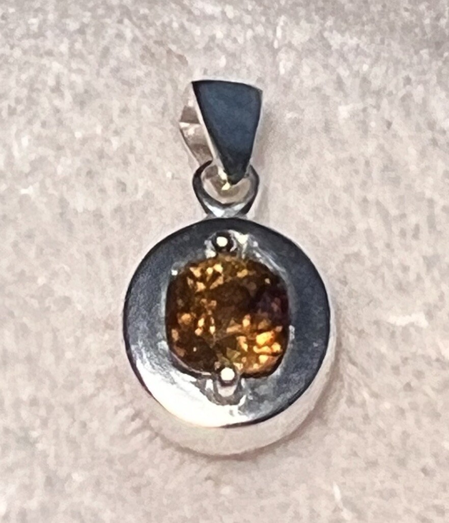Sphene/Titanite Sterling Silver Pendant-FREE SHIPPING