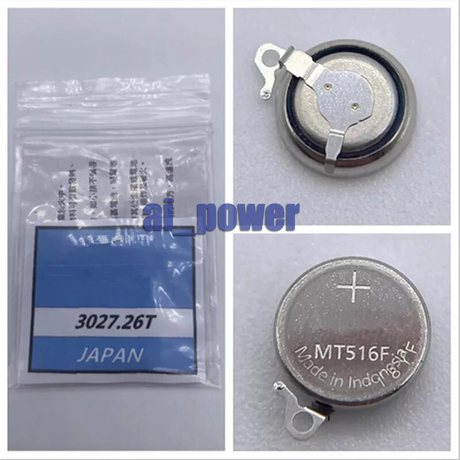 1Pc MT516F Rechargeable Battery For Seiko Solar Watch Capacitor 3027-26T 302726T