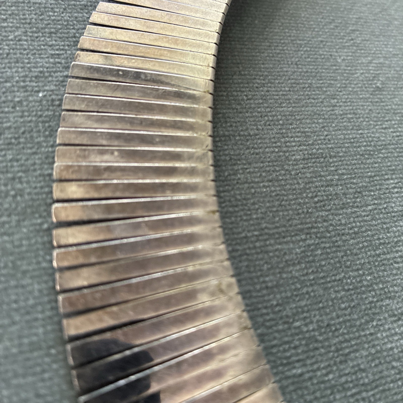 VINTAGE 925 STERLING SILVER CLEOPATRA FRINGE COLLAR NECKLACE ITALY 16” 40g