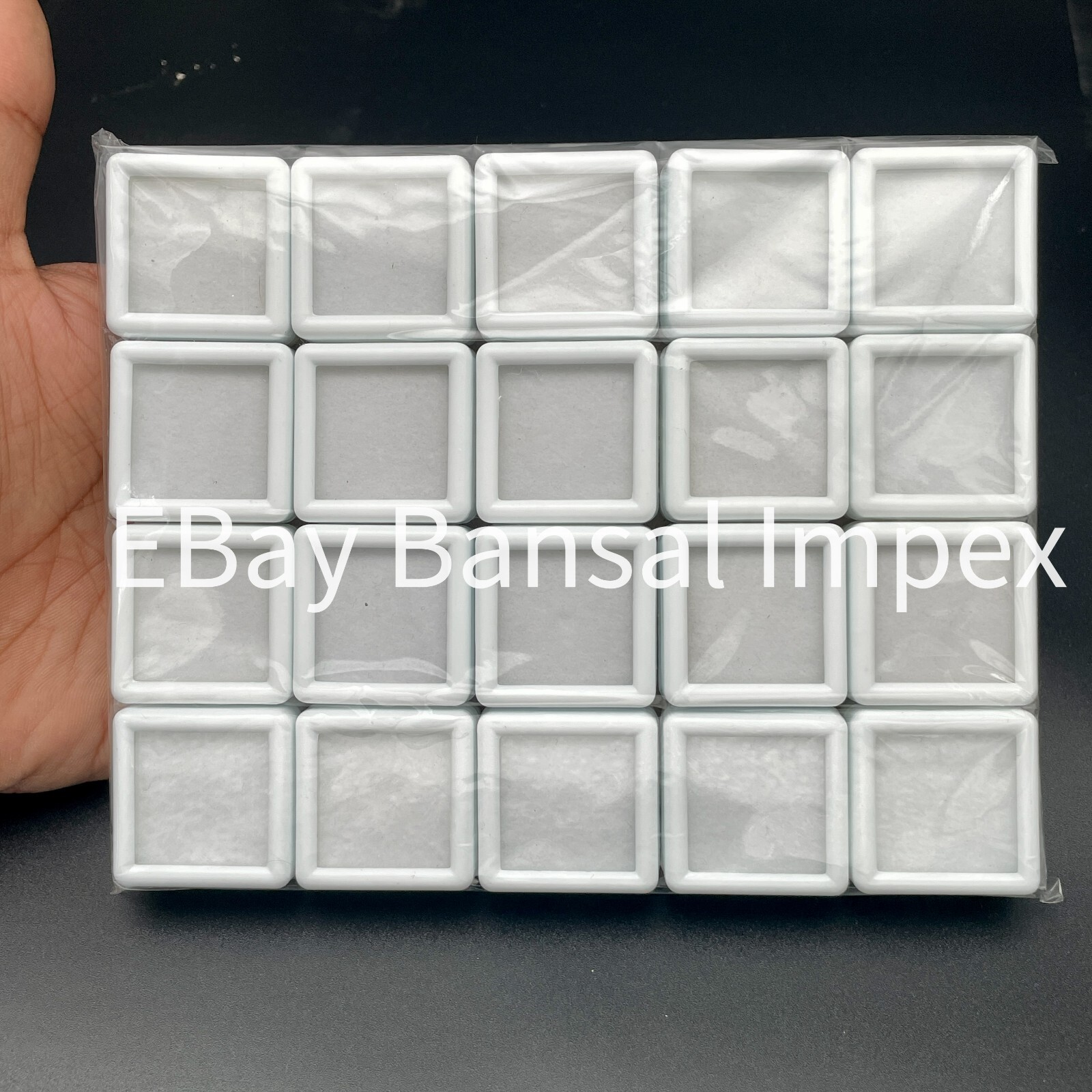 40 Pcs 3 x 3 Cm Gem Display plastic box Storage for Gems / Diamond