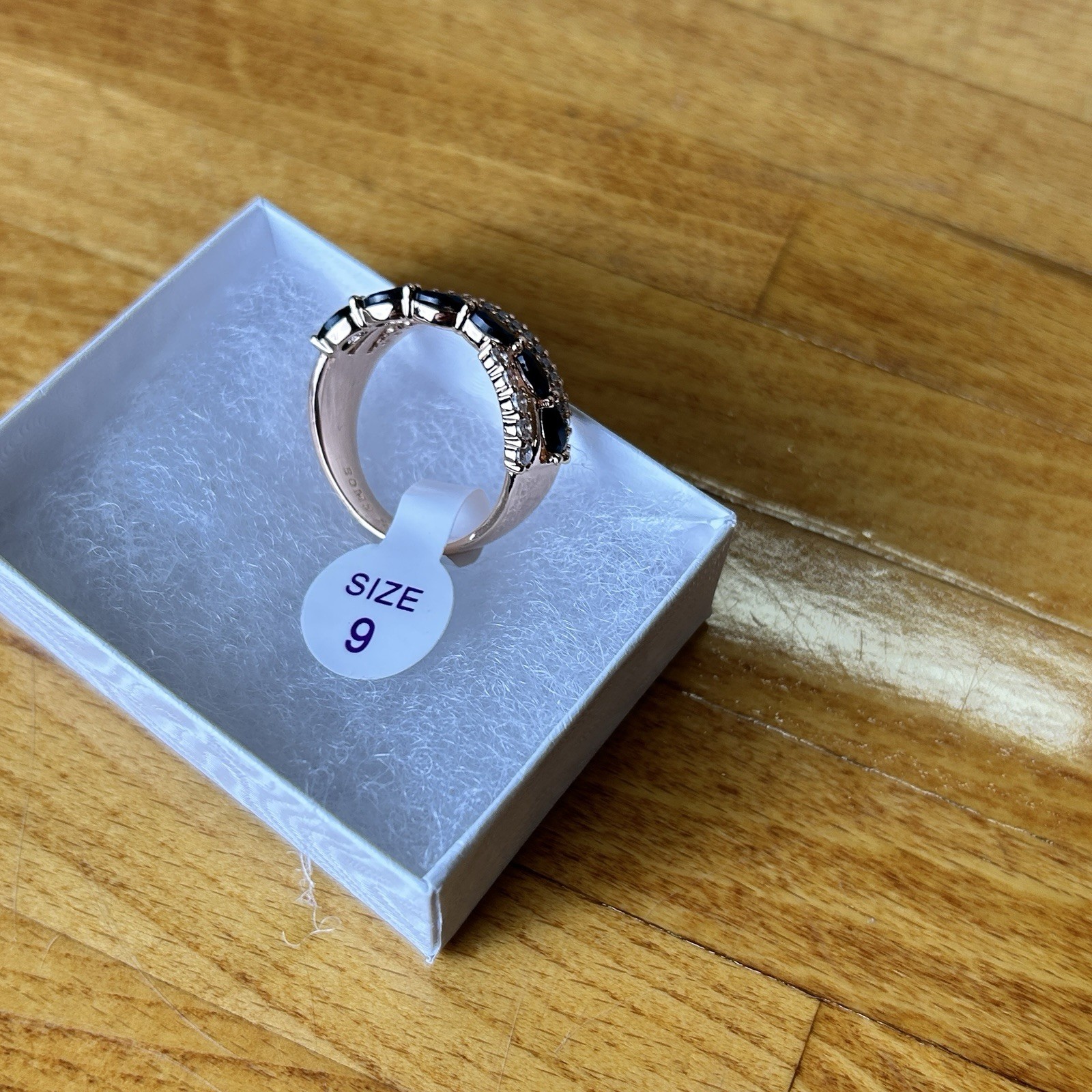 Bomb Party RBP6477 Someone Like You Ring sz 9 Black Onyx Rose Gold