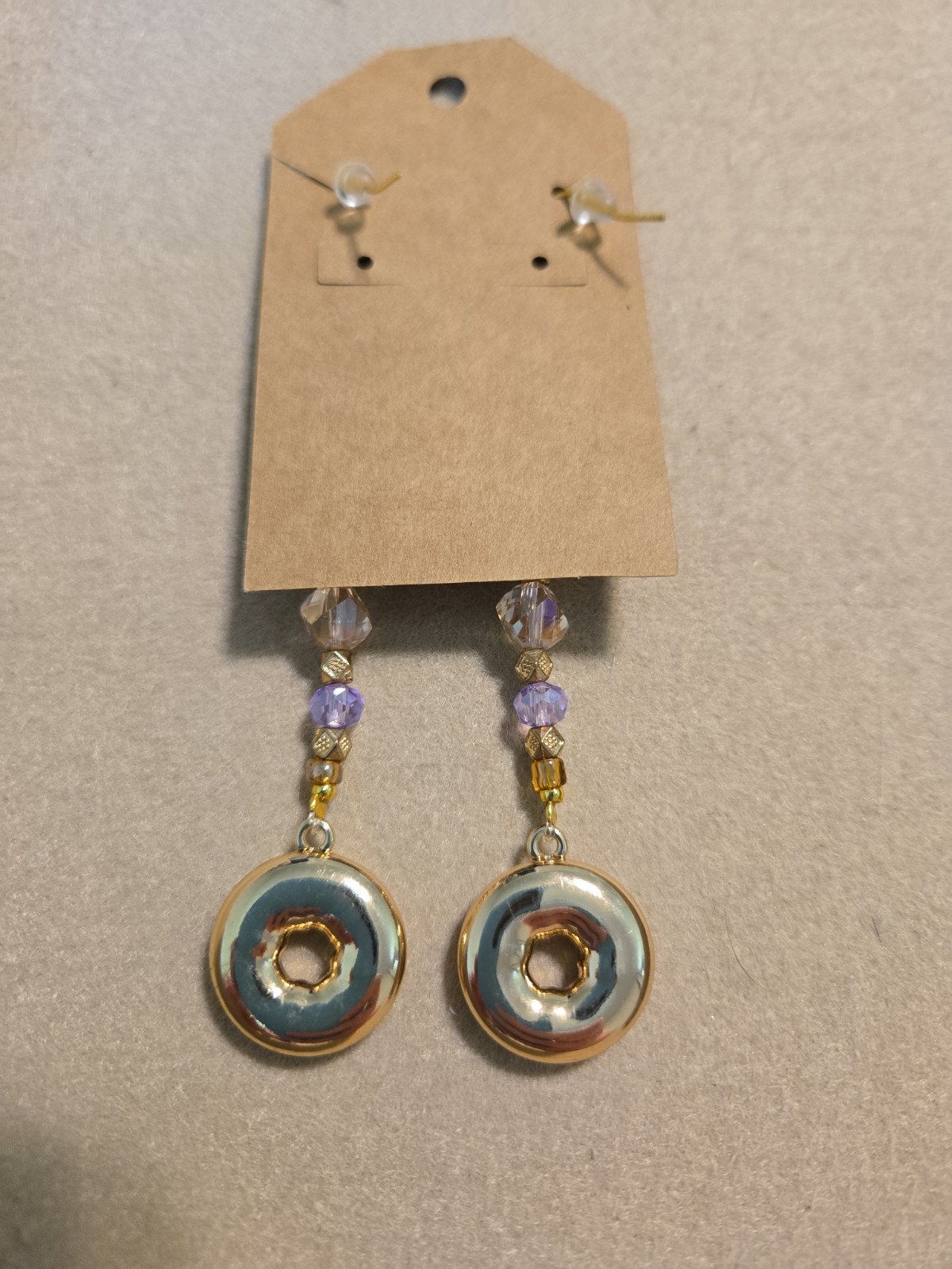 Handmade By JADE – Custom JEWELRY – Pink + Gold + Donuts – Stainless Steel