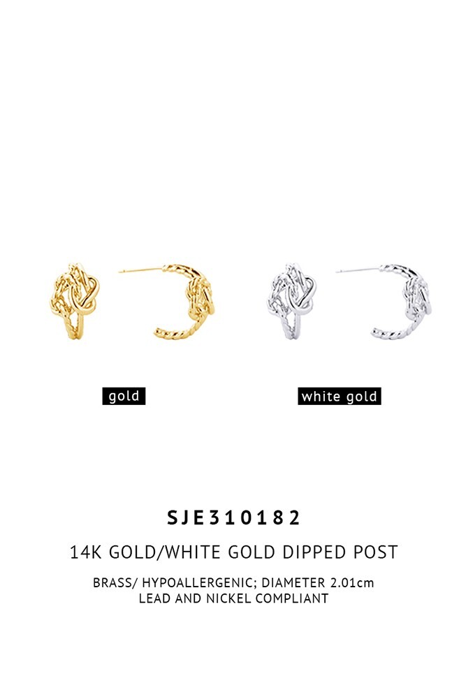 Do Everything in Love 14K Gold Dipped Post Earrings KOREA