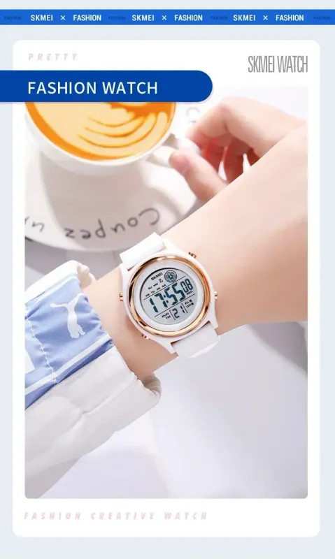 Waterproof Shockproof Sport Countdown Digital Wristwatch Women Stopwatch