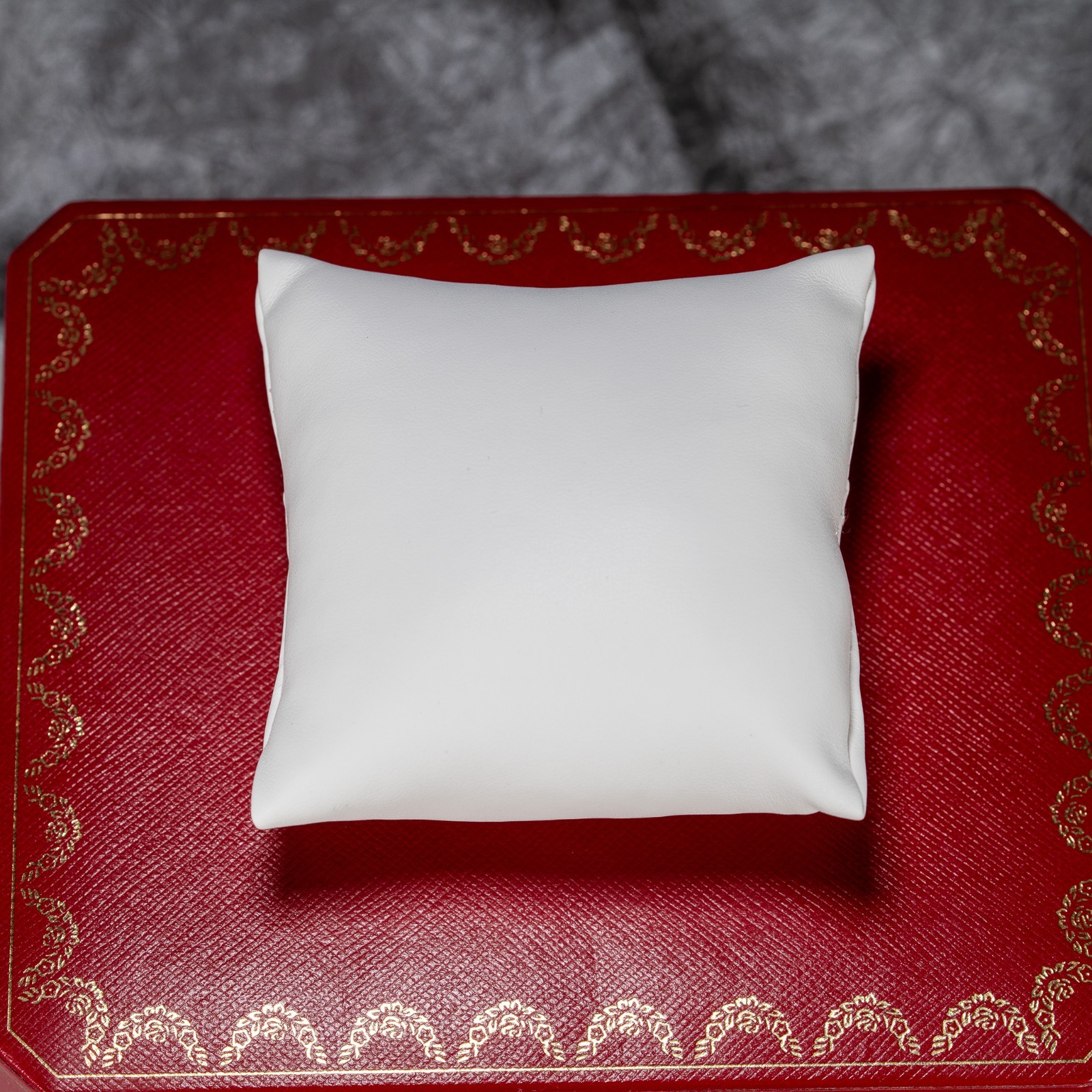 Cartier Watch Box Pillow Replacement White PU Leather Fits Red Box