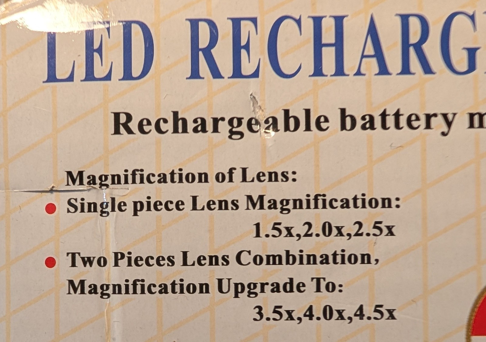 Magnifying Glasses with Light, 3 Interchangeable Lens- 6 combos (1.5X-4.5X)