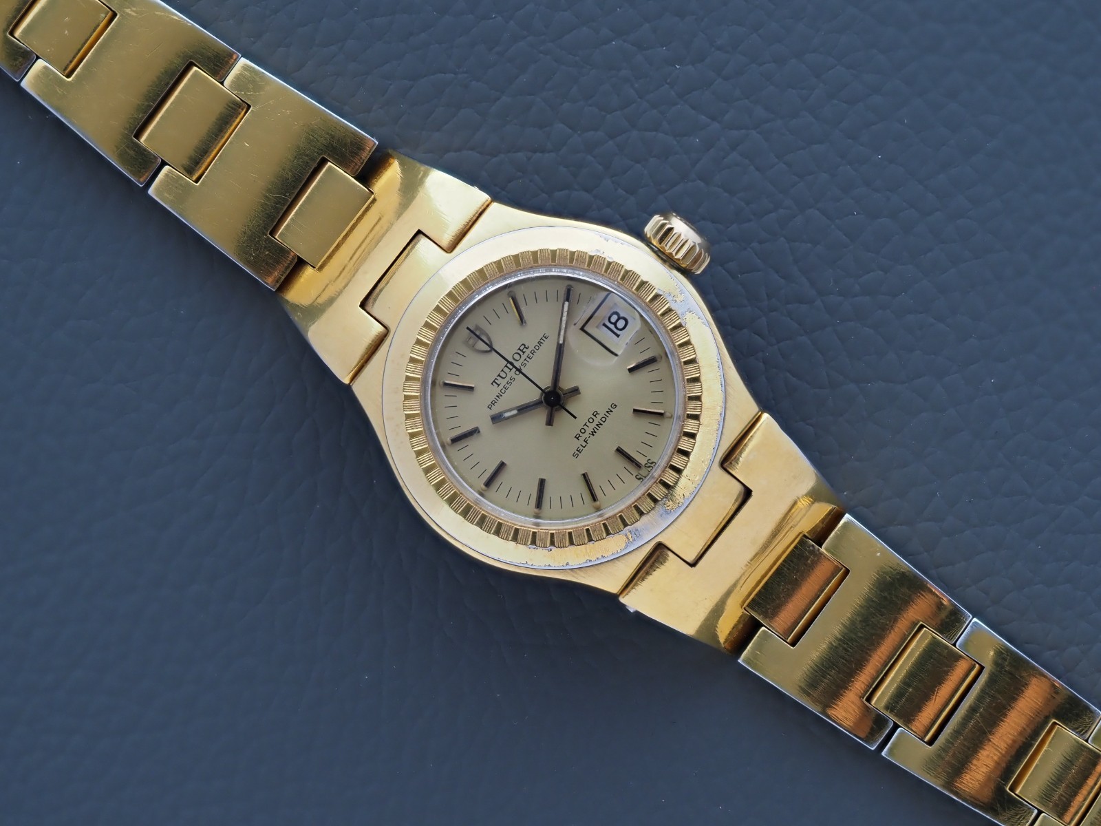 Tudor Princess Oysterdate 26mm 9301/3 Gold Plated Champagne Dial 1974