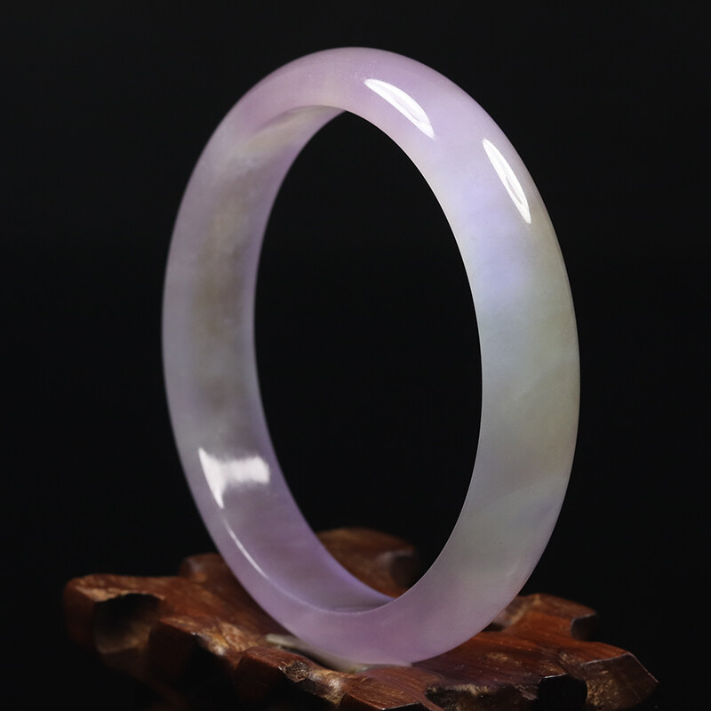 62mm Lavender Purple Icy Jadeite Jade Bangle Bracelet Women’s Chinese Jade 11221