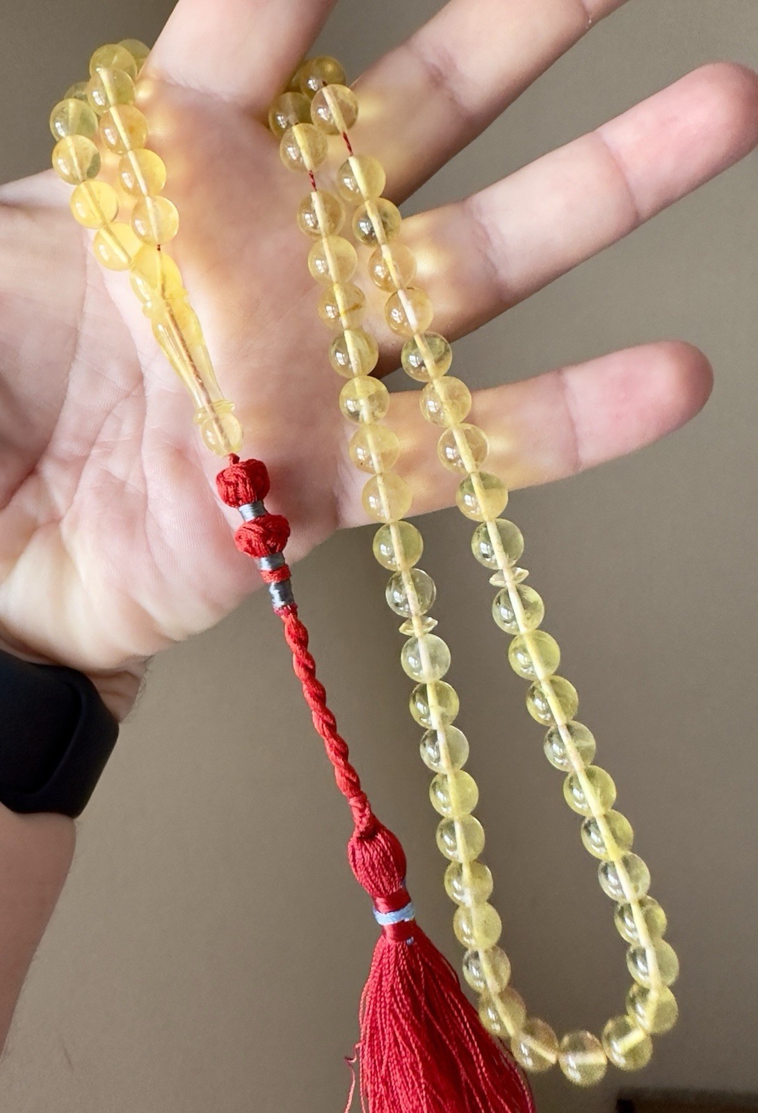 Natural Baltic Amber 29g. Islamic Prayer Rosary 9mm. 66 Beads Tasbih Misbaha
